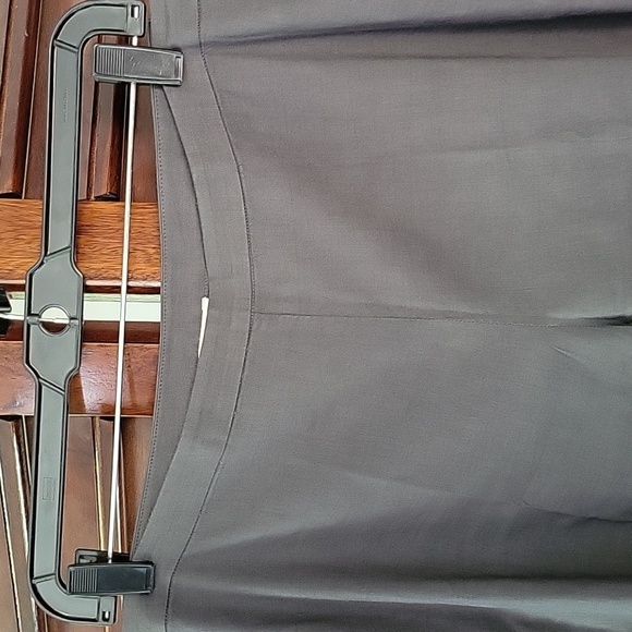 Eileen Fisher Charcoal Linen Blend Pants Lightweight Casual Straight Leg Sz 12 - Picture 2 of 8